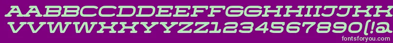MenschoItalic Font – Green Fonts on Purple Background
