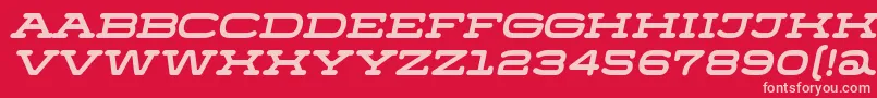 Шрифт MenschoItalic – розовые шрифты на красном фоне