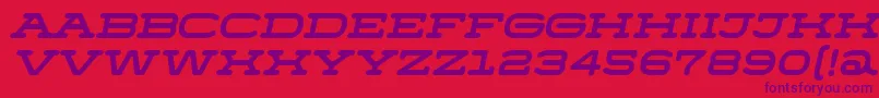 MenschoItalic Font – Purple Fonts on Red Background