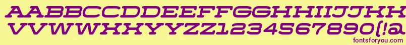 MenschoItalic Font – Purple Fonts on Yellow Background