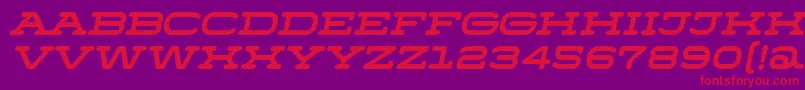 MenschoItalic Font – Red Fonts on Purple Background