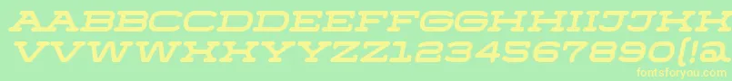MenschoItalic Font – Yellow Fonts on Green Background