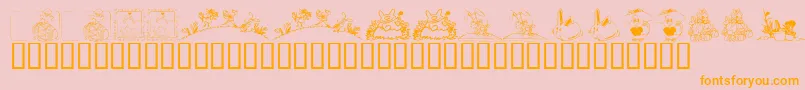 KrEaster2002 Font – Orange Fonts on Pink Background