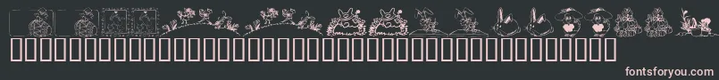 KrEaster2002 Font – Pink Fonts on Black Background