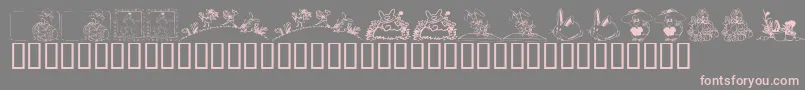 KrEaster2002 Font – Pink Fonts on Gray Background