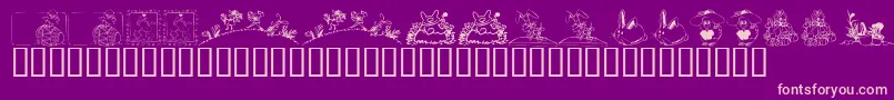 KrEaster2002 Font – Pink Fonts on Purple Background