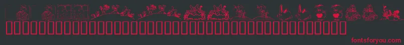KrEaster2002 Font – Red Fonts on Black Background