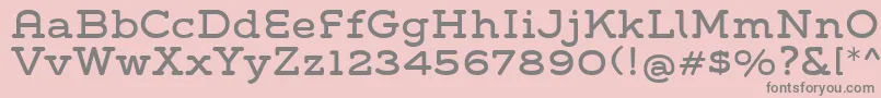 GroverSlab Font – Gray Fonts on Pink Background