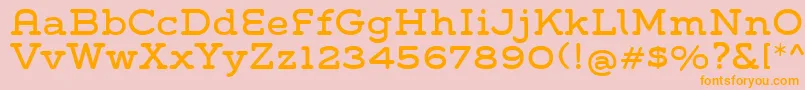 GroverSlab Font – Orange Fonts on Pink Background