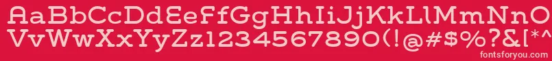 GroverSlab Font – Pink Fonts on Red Background