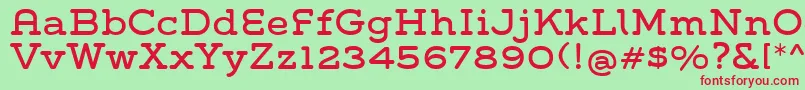 GroverSlab Font – Red Fonts on Green Background