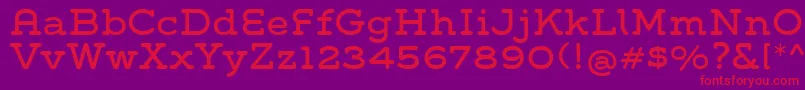 GroverSlab Font – Red Fonts on Purple Background