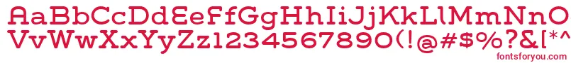 GroverSlab Font – Red Fonts on White Background