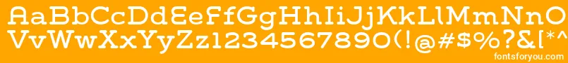 GroverSlab Font – White Fonts on Orange Background