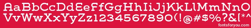 フォントGroverSlab – 赤い背景に白い文字