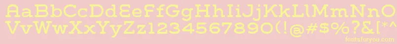 GroverSlab Font – Yellow Fonts on Pink Background