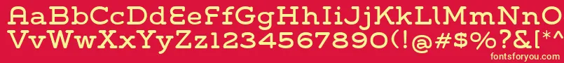 GroverSlab Font – Yellow Fonts on Red Background