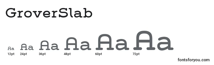 GroverSlab Font Sizes