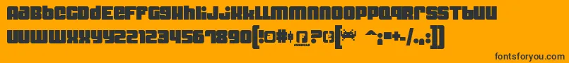 Dynomite Font – Black Fonts on Orange Background