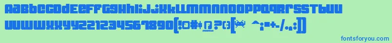More about Dynomite Font Dynomite Font – Blue Fonts on Green Background