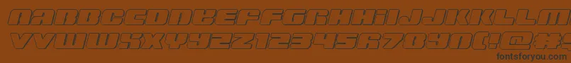 Capricusoutsemistraight Font – Black Fonts on Brown Background