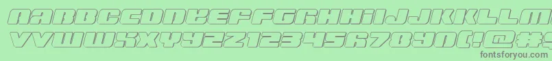 Capricusoutsemistraight Font – Gray Fonts on Green Background