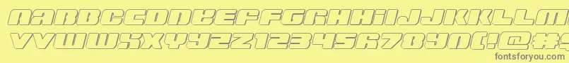 Шрифт Capricusoutsemistraight – серые шрифты на жёлтом фоне