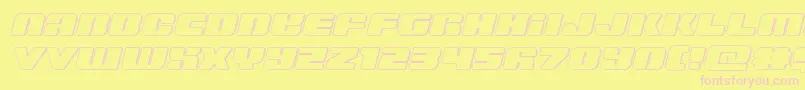 Шрифт Capricusoutsemistraight – розовые шрифты на жёлтом фоне
