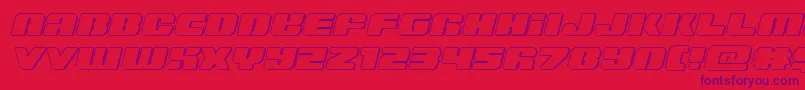 Capricusoutsemistraight Font – Purple Fonts on Red Background