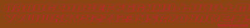 Capricusoutsemistraight Font – Red Fonts on Brown Background
