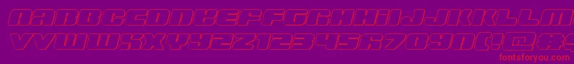 Capricusoutsemistraight Font – Red Fonts on Purple Background