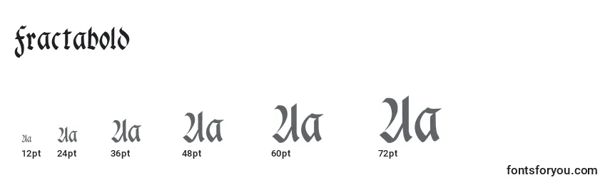 Größen der Schriftart Fractabold