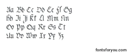 Überblick über die Schriftart Fractabold