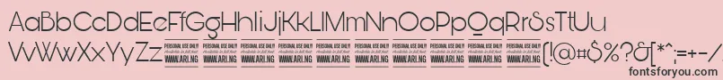 BunyaLightPersonal Font – Black Fonts on Pink Background
