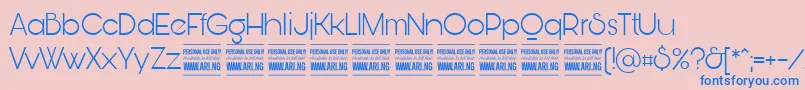 Шрифт BunyaLightPersonal – синие шрифты на розовом фоне