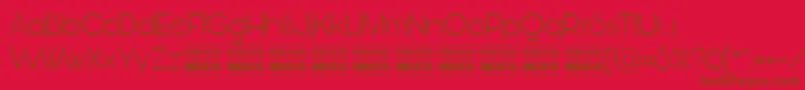 BunyaLightPersonal Font – Brown Fonts on Red Background