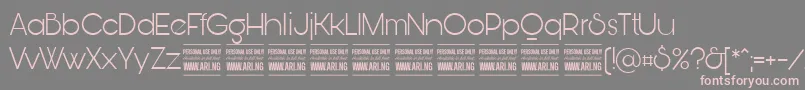 BunyaLightPersonal Font – Pink Fonts on Gray Background