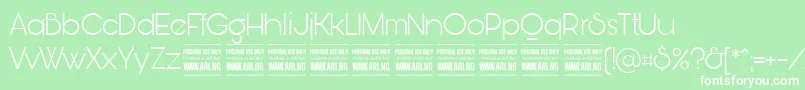 BunyaLightPersonal Font – White Fonts on Green Background