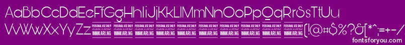 BunyaLightPersonal Font – White Fonts on Purple Background