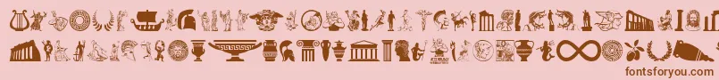 GreekMythology Font – Brown Fonts on Pink Background