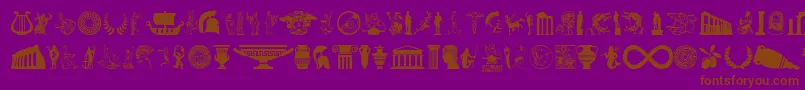 GreekMythology Font – Brown Fonts on Purple Background