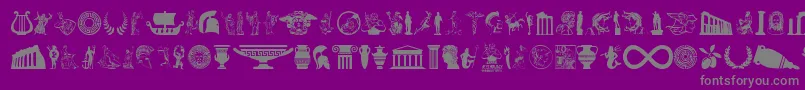 Más sobre la fuente GreekMythology fuente GreekMythology – Fuentes Grises Sobre Fondo Morado