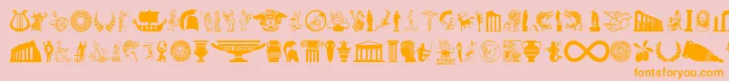 GreekMythology Font – Orange Fonts on Pink Background