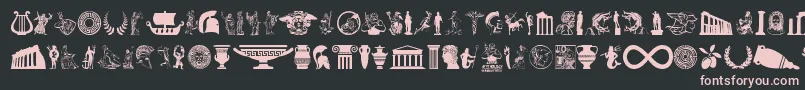 GreekMythology Font – Pink Fonts on Black Background