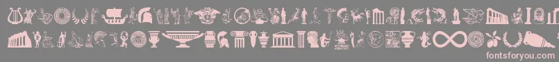 GreekMythology Font – Pink Fonts on Gray Background