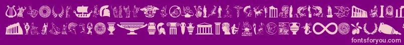 GreekMythology Font – Pink Fonts on Purple Background