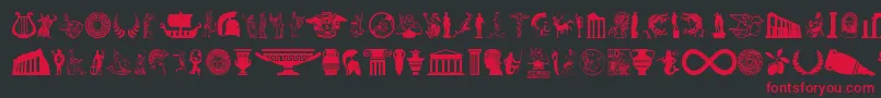 GreekMythology Font – Red Fonts on Black Background