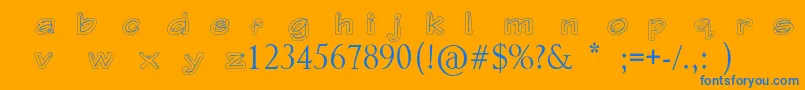 Gerbera Font – Blue Fonts on Orange Background