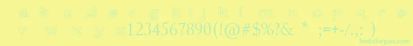 Gerbera Font – Green Fonts on Yellow Background
