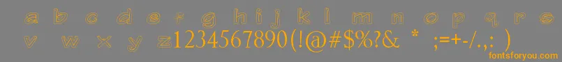 Gerbera Font – Orange Fonts on Gray Background